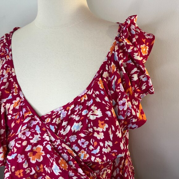 Sofia Jeans by Sofia Vergara Women's Plus Size Ruffle Wrap Top - NWT - Picture 2 of 5